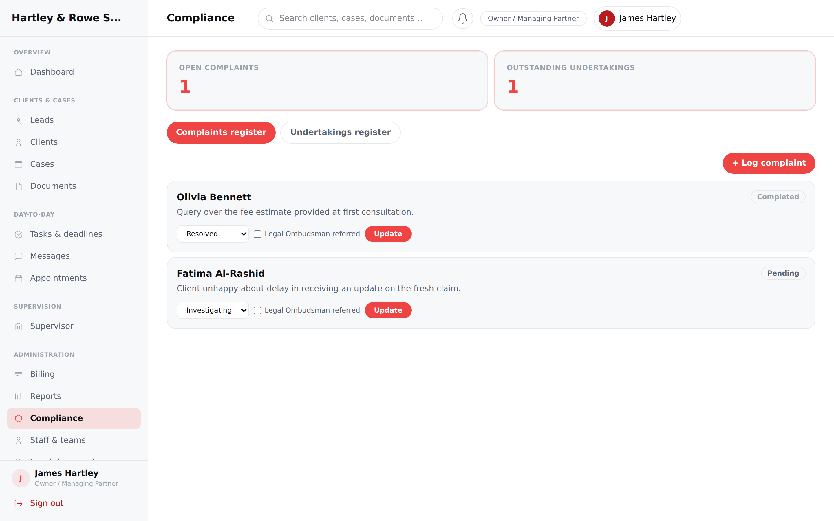 Fitzentic compliance &amp; registers